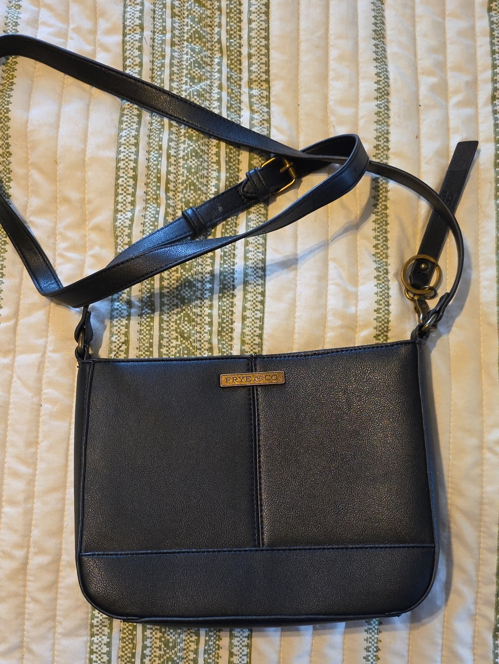 Frye Black Leather Crossbody Bag